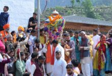 श्री ओंकारेश्वर मंदिर से धाम के लिए रवाना हुई बाबा केदार की पंचमुखी उत्सव डोली